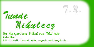 tunde mikulecz business card